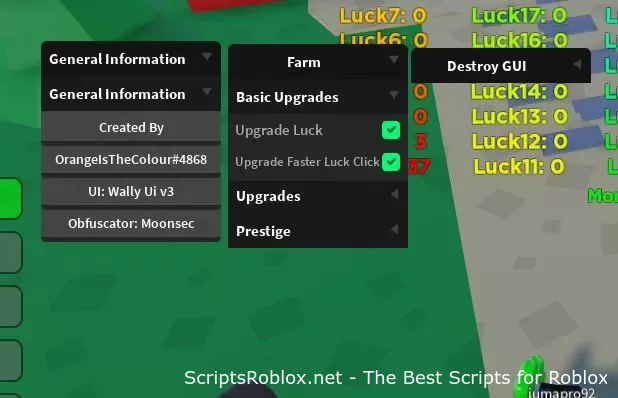 Luck Simulator script – AutoUpgrade Luck, Upgrade Faster click
