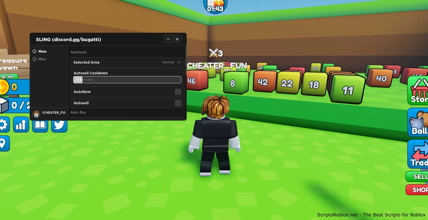 SLING Roblox Script: Auto Sell, Auto Buy, Auto Farm