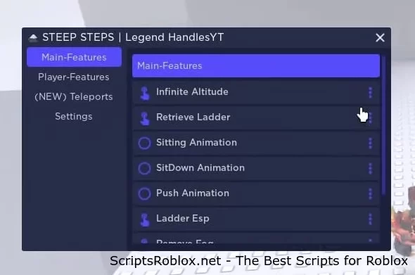 STEEP STEPS Script - Noclip, Inf Jumps, No Fog