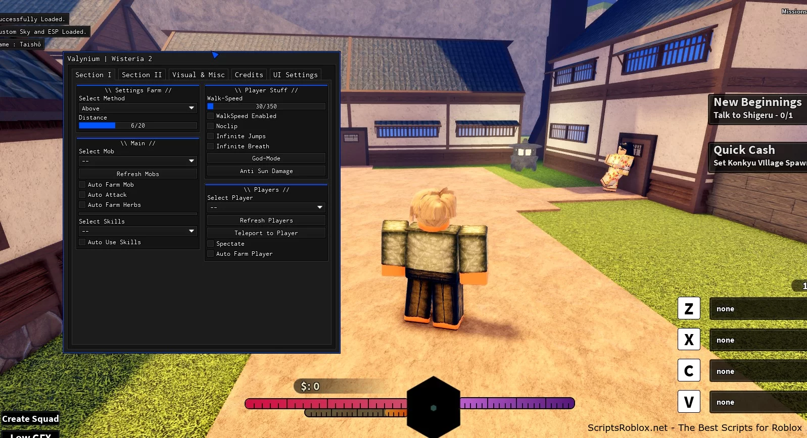 Wisteria 2 Script: Auto Farm, Esp, God Mod