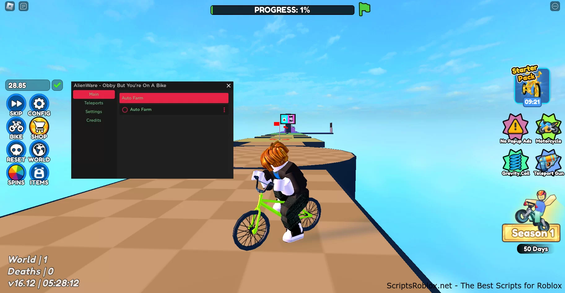 Obby But You're on a Bike Script: Auto Farm, Teleports & More