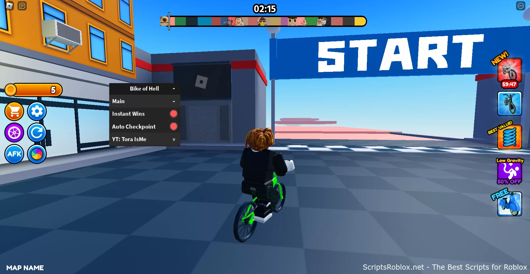 Bike of Hell Script: Auto Win, Auto Checkpoint