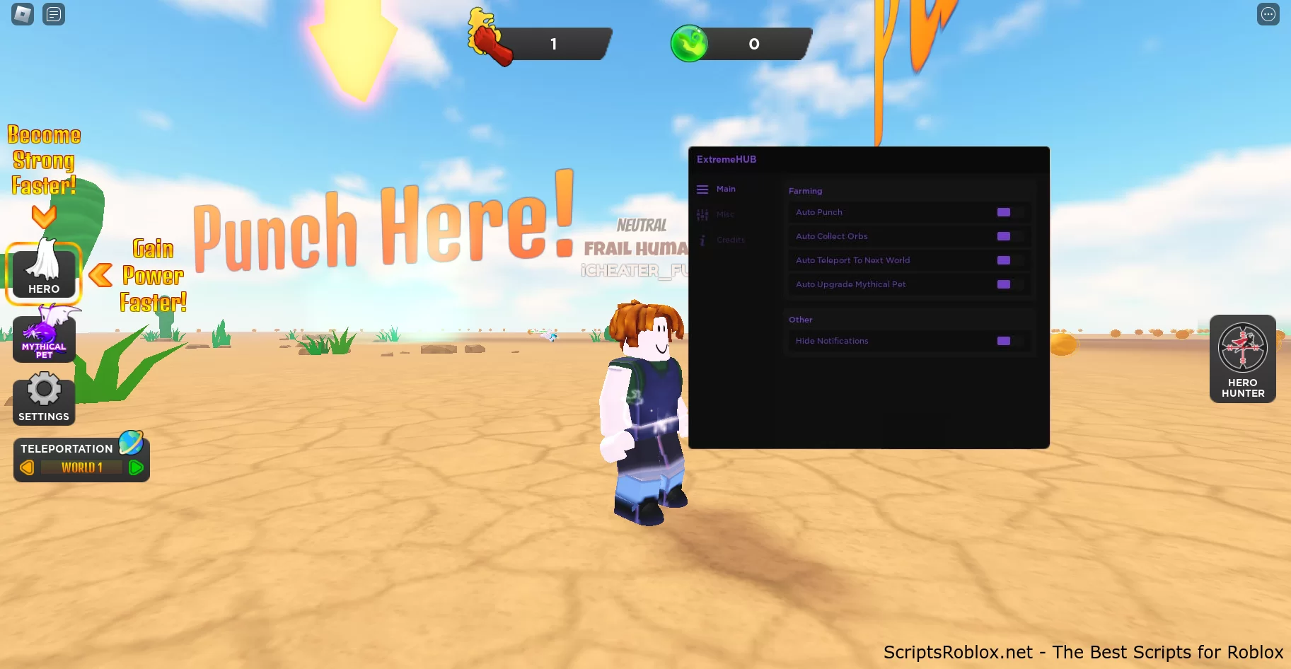 STRONGEST PUNCH SIMULATOR Script: Auto Punch, Auto Collect Orbs