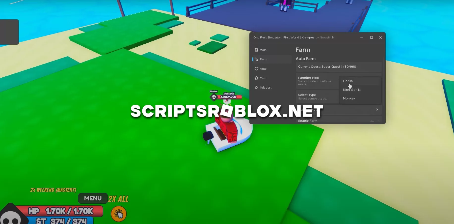 ONE FRUIT Script: Auto Farm, Auto Skills, Teleports & More