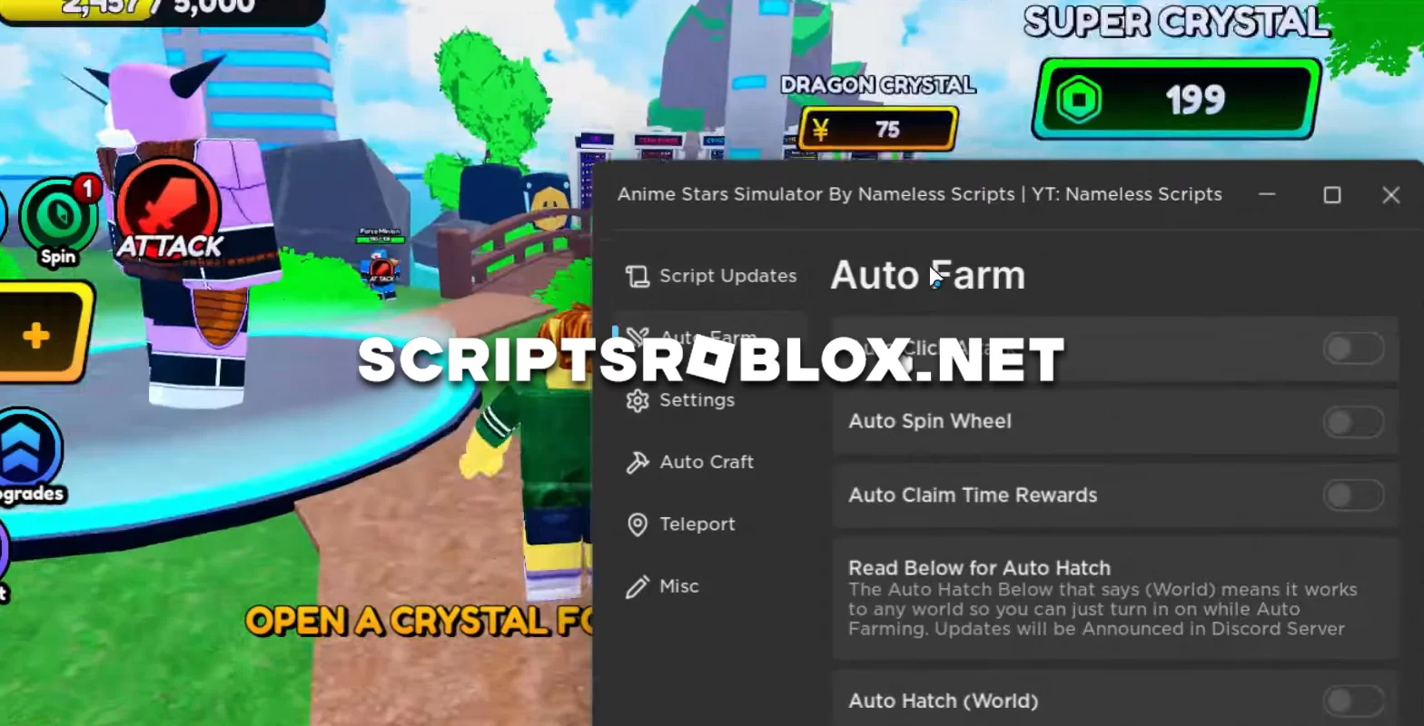 Anime Stars Simulator Script: Auto Farm, Auto Craft & More