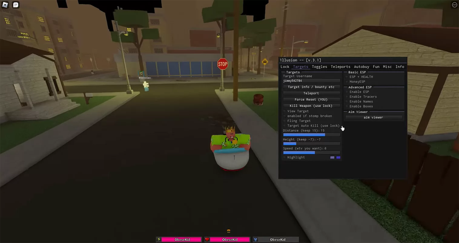 Da Hood 1llusion Script: Teleports, Loop Target Kill & More