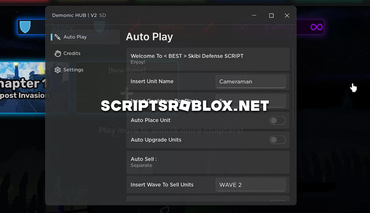 Skibi Defense Mobile Script (Demonic Hub) - Auto Farm GUI
