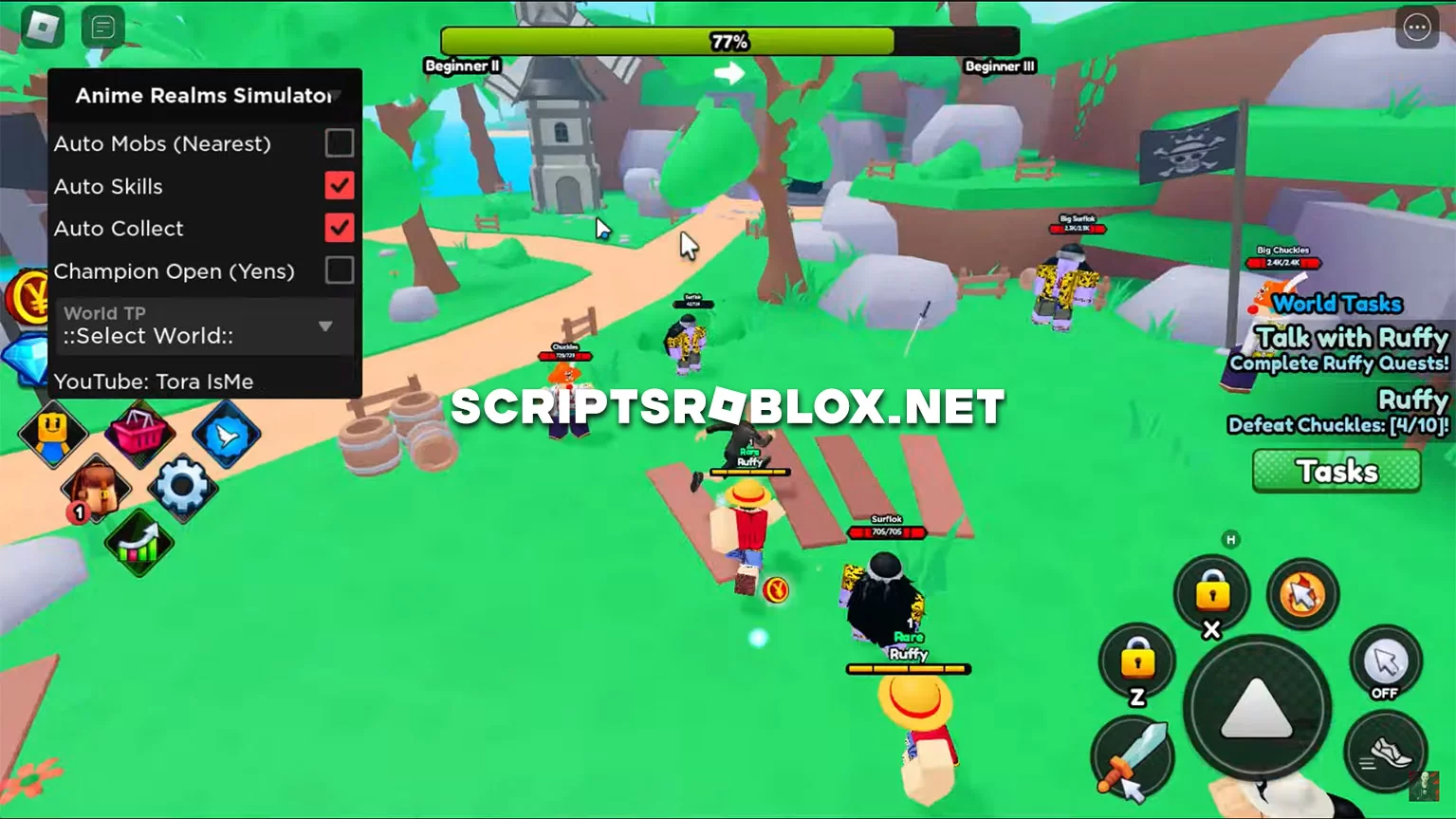 Anime Realms Simulator Script: Auto Mobs, Auto Skills & More