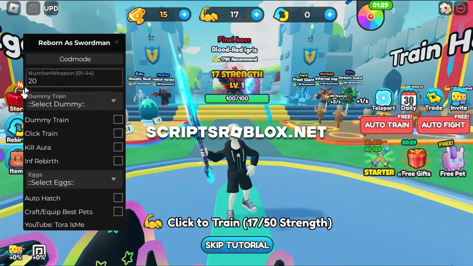 Reborn As Swordman Script: Infinite Rebirth, God Mode & More