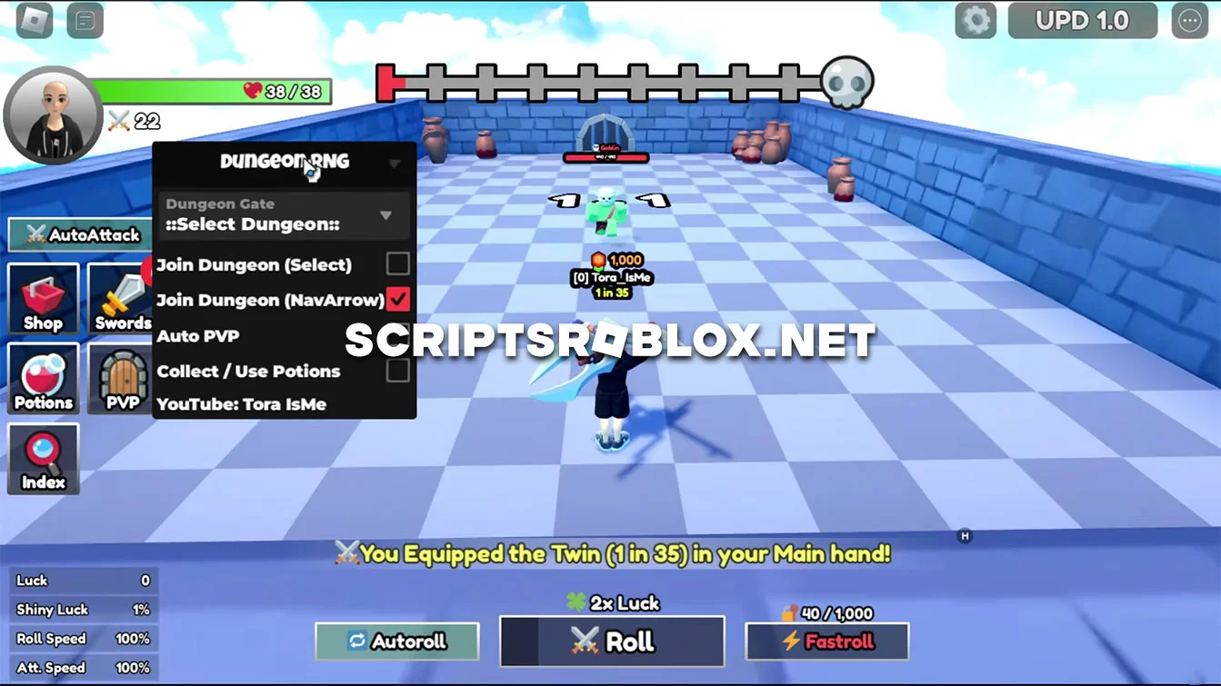 Dungeon RNG Script: Auto PVP, Collect Potions & More
