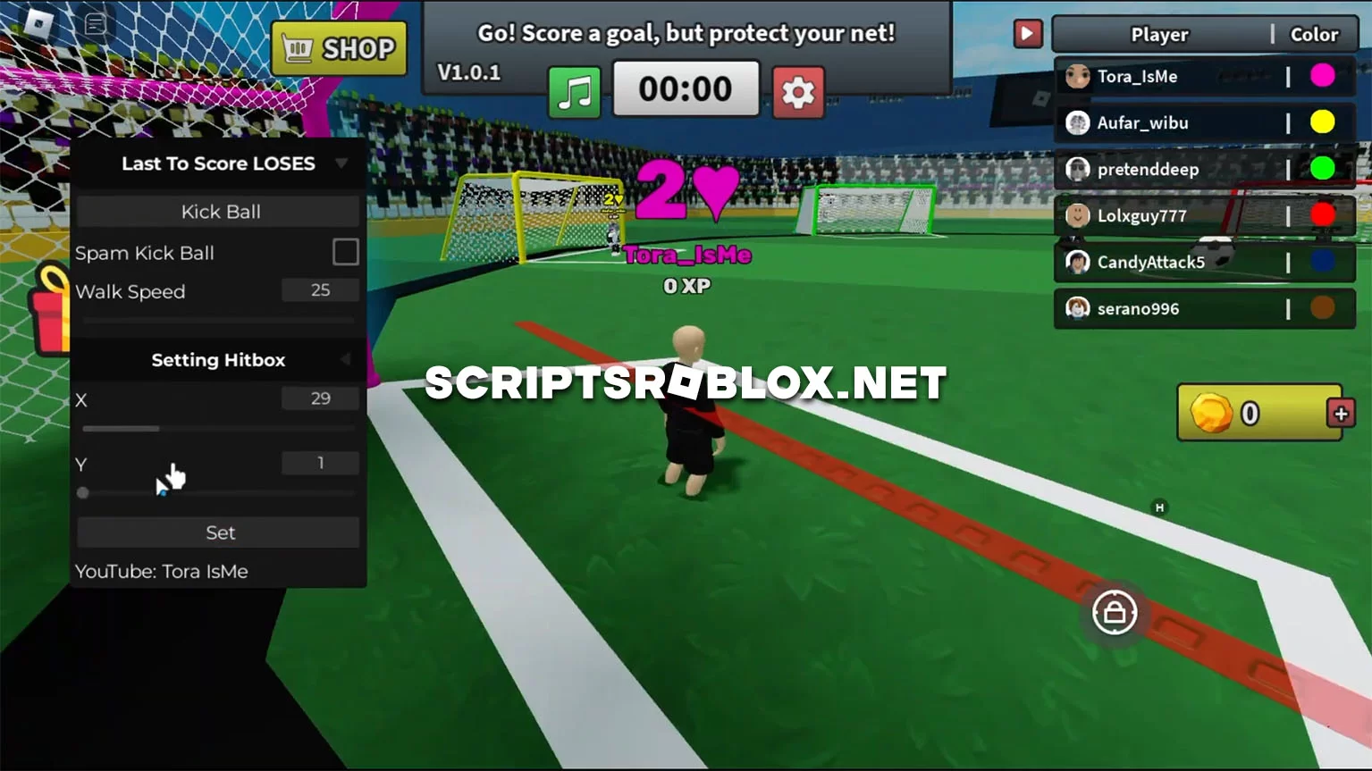 Last To Score LOSES Script: Hitbox Settings, Spam Kick Ball
