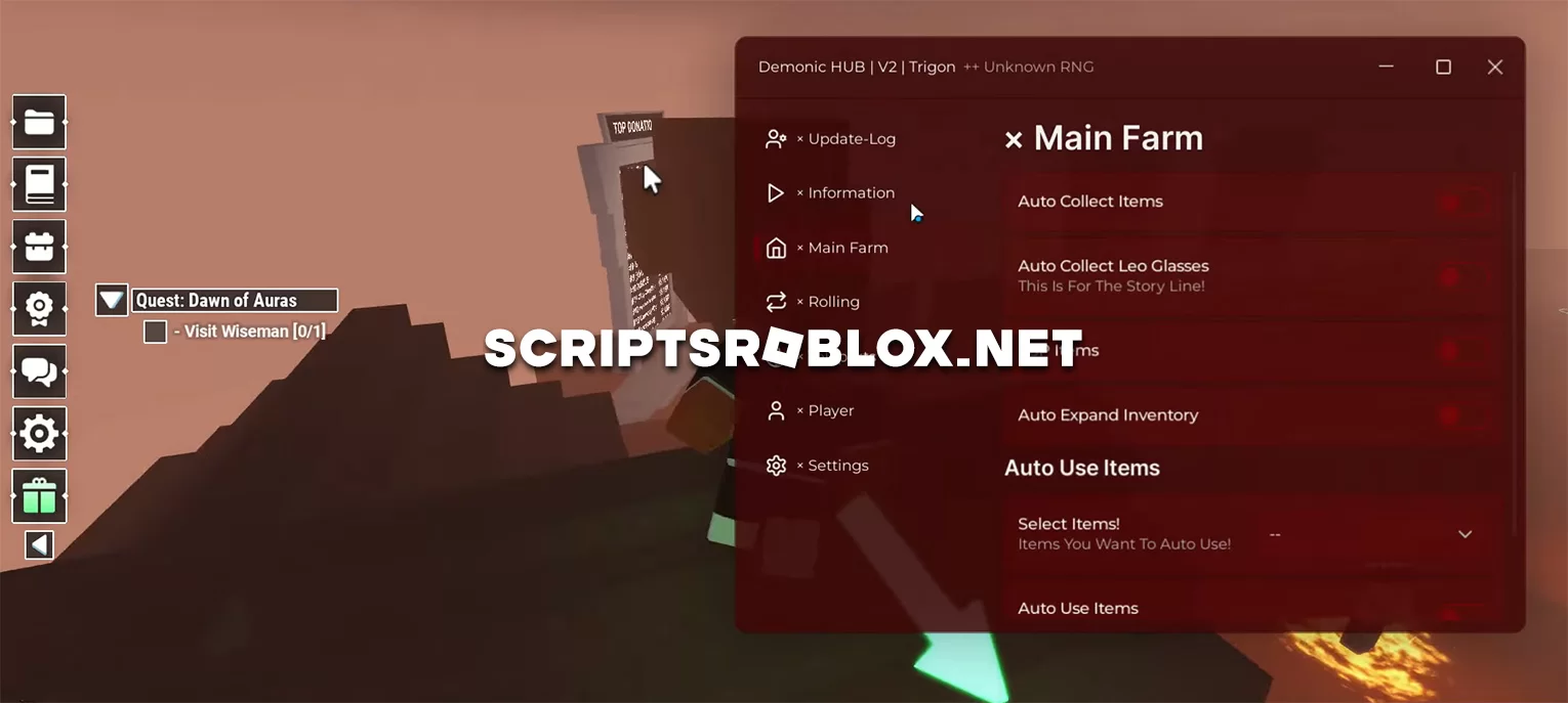 Unknown RNG Script: Auto Farm, Teleports, Auto Roll & More