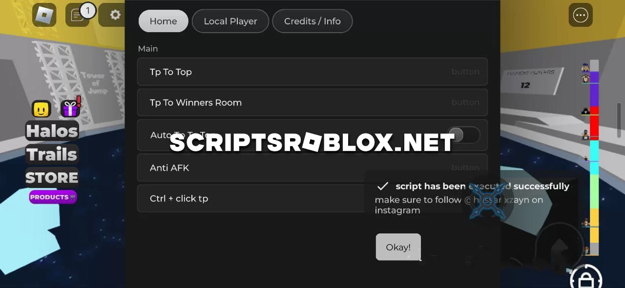 Tower of Jump Script: TP to Finish, Anti Afk, Jump Power & More