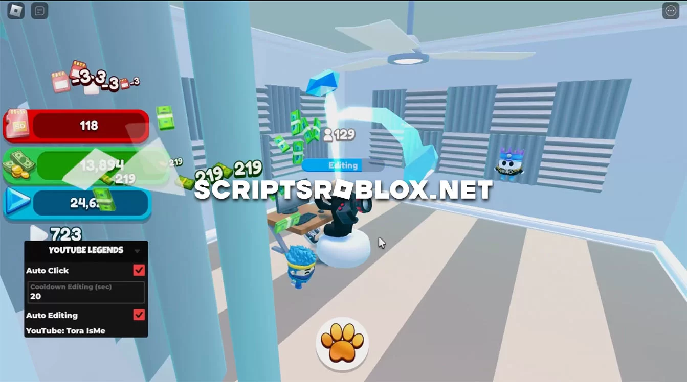 YOUTUBE LEGENDS Script: Auto Click, Auto Editing
