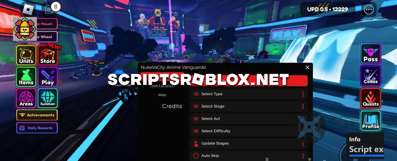 Anime Vanguards Mobile Script: Auto Skip, Auto Farm & More