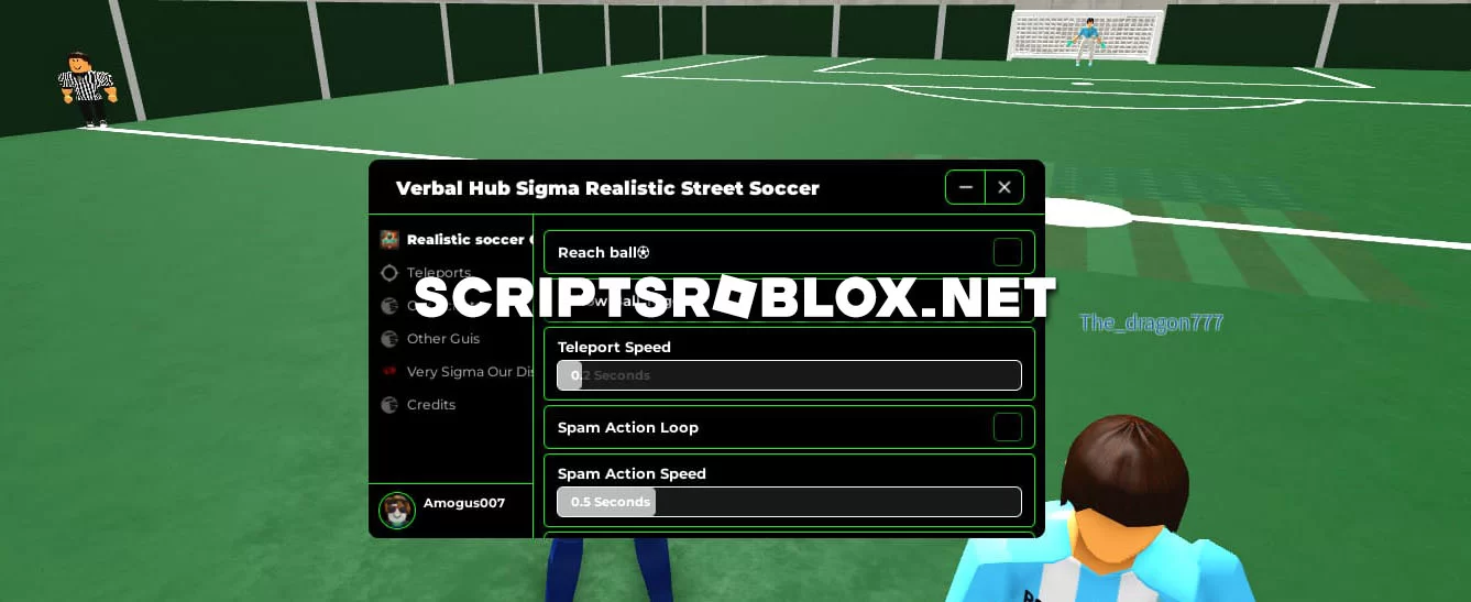 Realistic Street Soccer Script: Reach Ball, Teleports & More