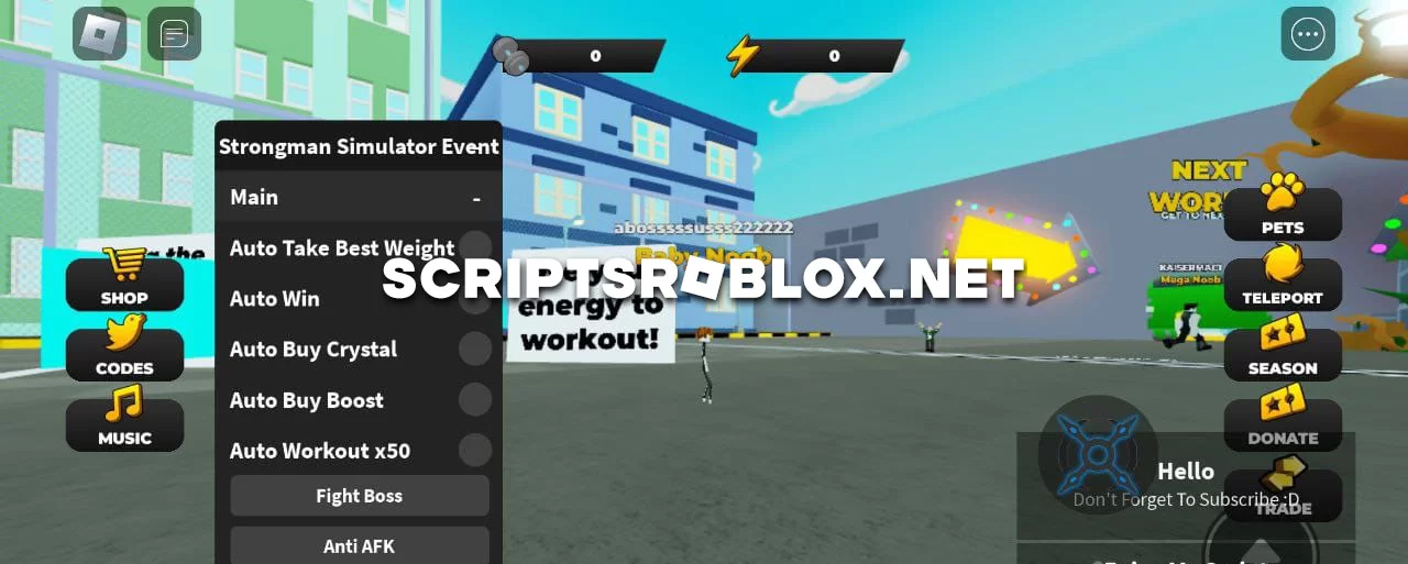 Strongman Simulator Script Mobile: Auto Buy, Auto Win & More