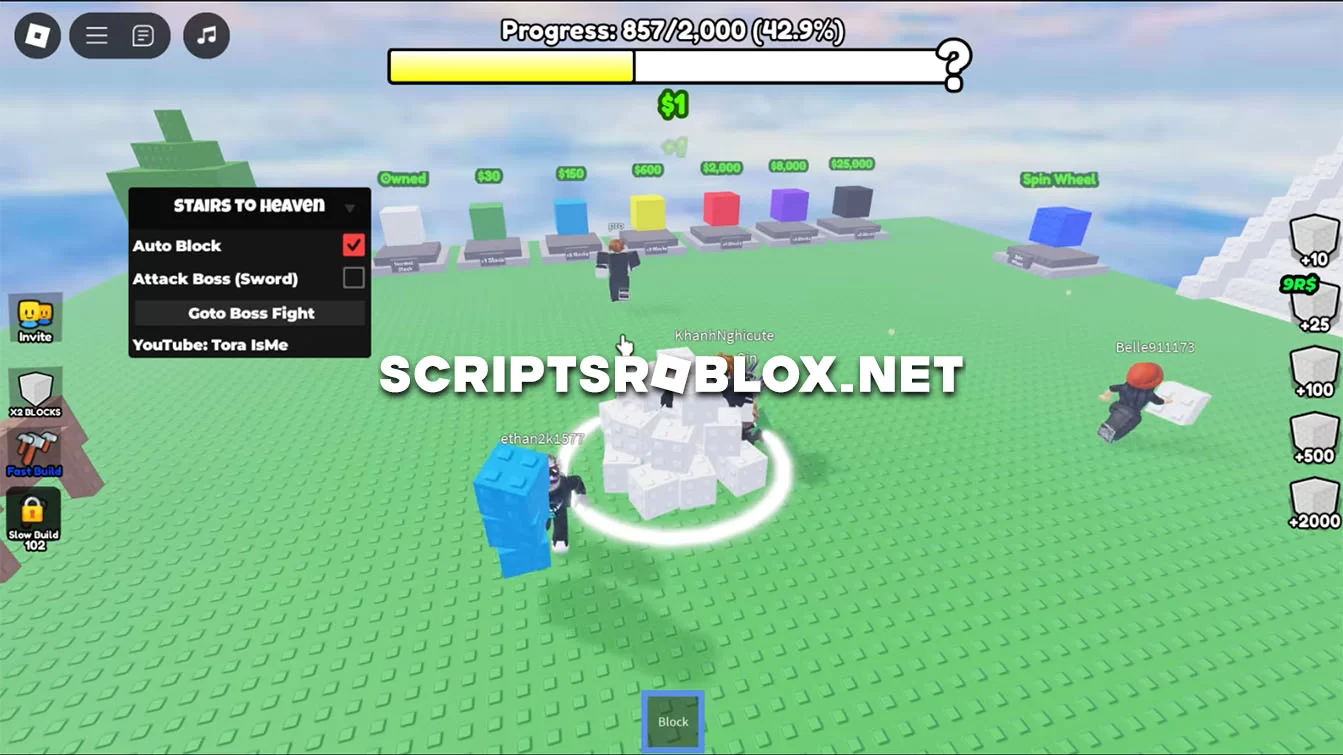 Stairs To Heaven Script: Auto Block, Attack Boss & More