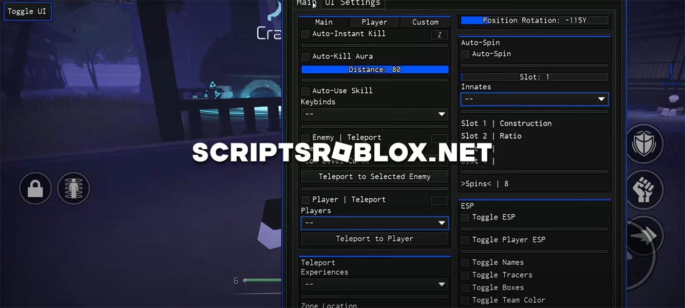 Jujutsu Infinite Script: Auto Farm, Teleports, Kill Aura & More