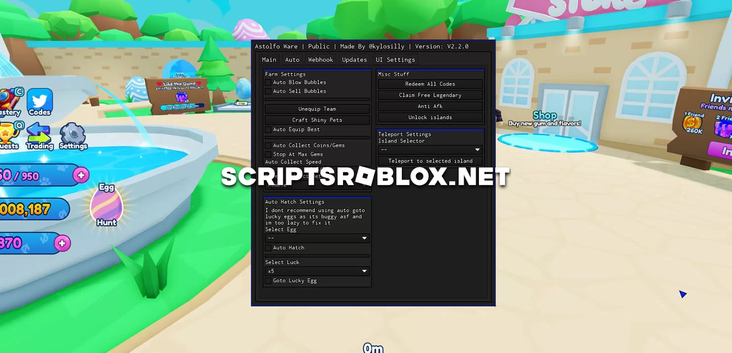 Bubble Gum Simulator INFINITY Script: Auto Farm GUI