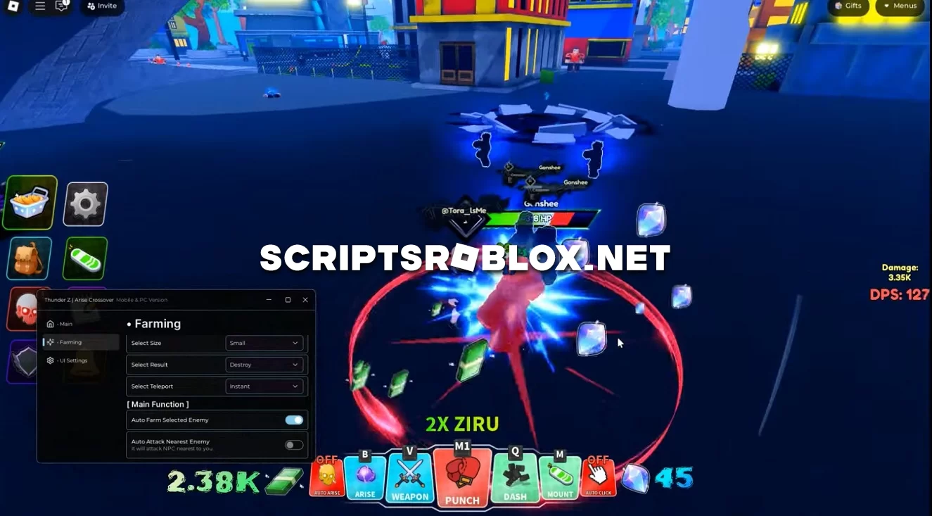 Arise Crossover Script [Thunder Z] - Auto Farm GUI & More (NO KEY)