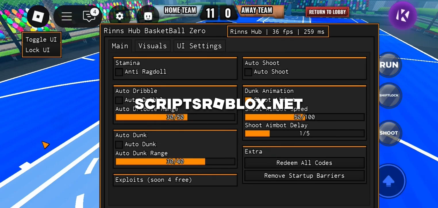 Basketball Zero Script: Auto Shoot, Auto Dribble, Auto Dunk & More