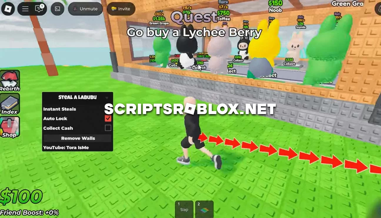 Steal a Labubu Script: Remove Walls, Collect Cash & More