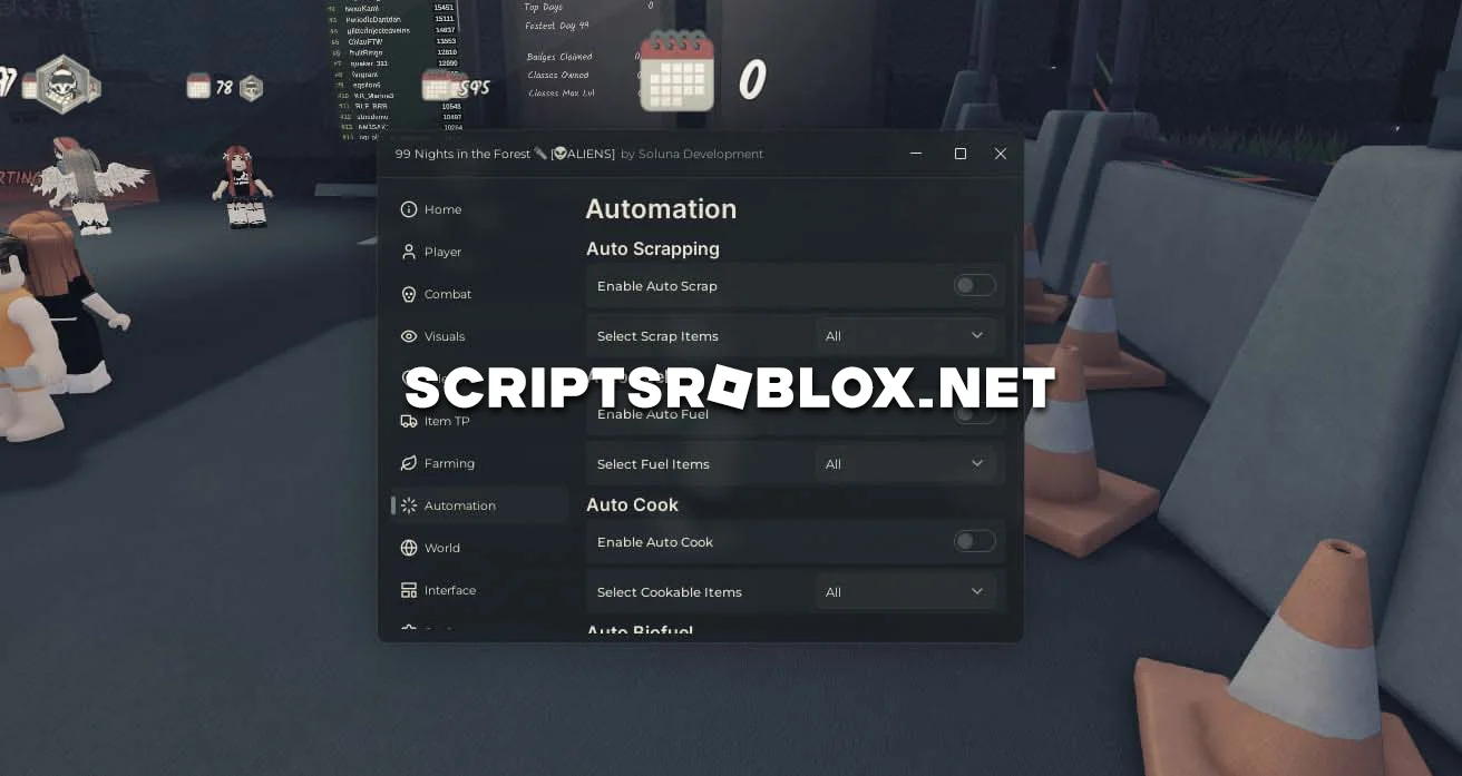 99 Nights in the Forest Script by Soluna Development