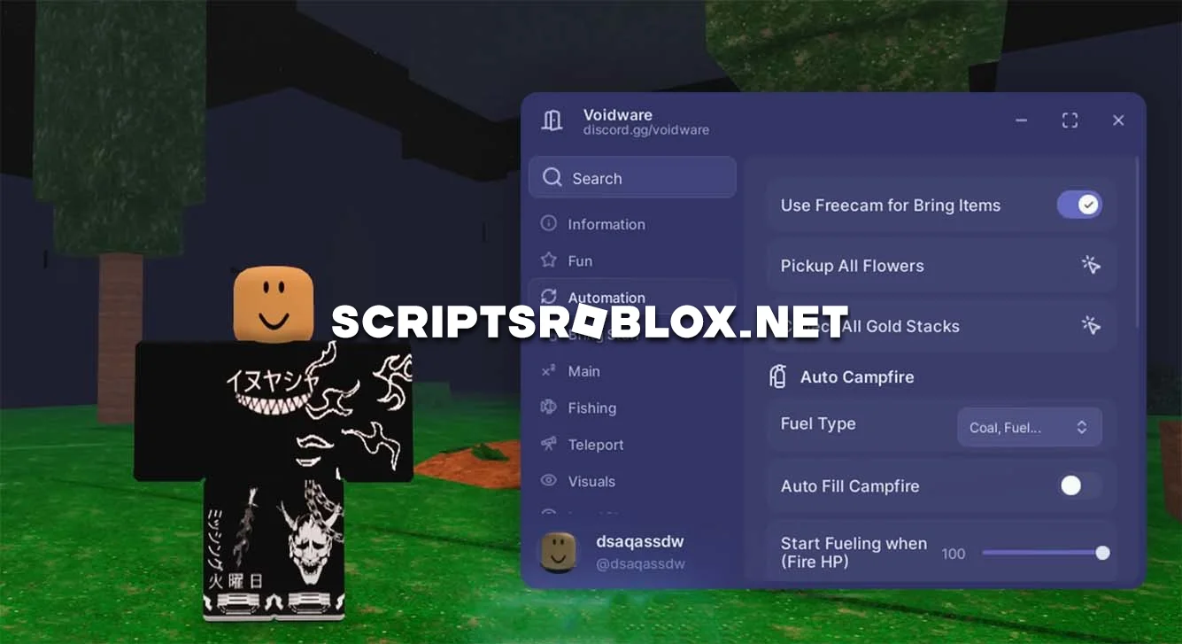 Voidware - Best 99 Nights in the Forest Script (Keyless Gui)