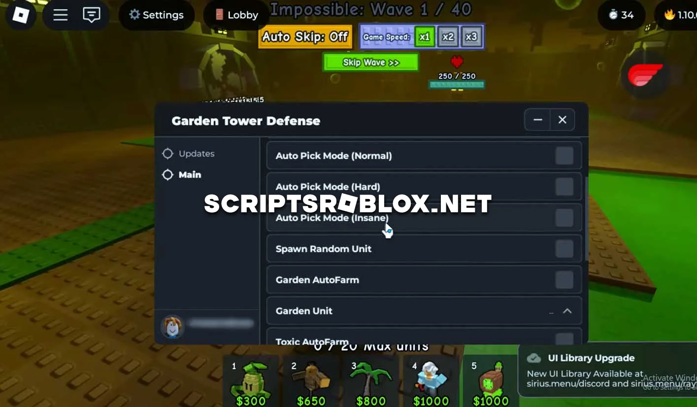 Garden Tower Defense Script 2025: Auto Farm, Auto Upgrade & More