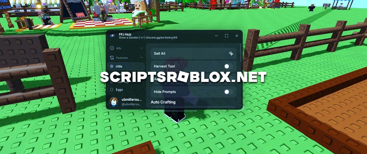 Grow a Garden Script (FFJ Hub): Auto Farm, Auto Buy, Sell All & More