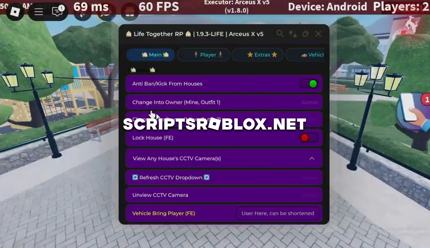 LifeTogether Script - Rainbow Skin, Teleports, Spawn Car & More Features
