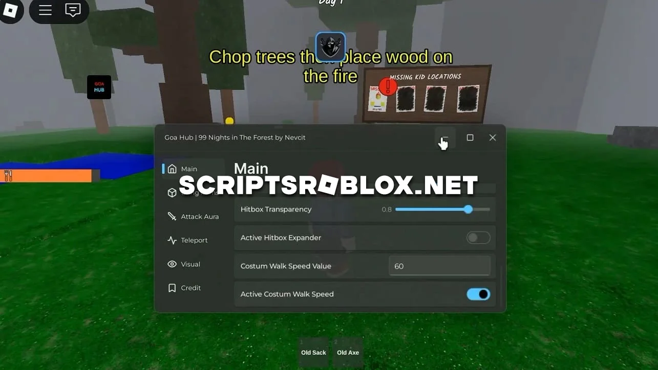 Best 99 Nights in the Forest Script – Goa Hub GUI & Features