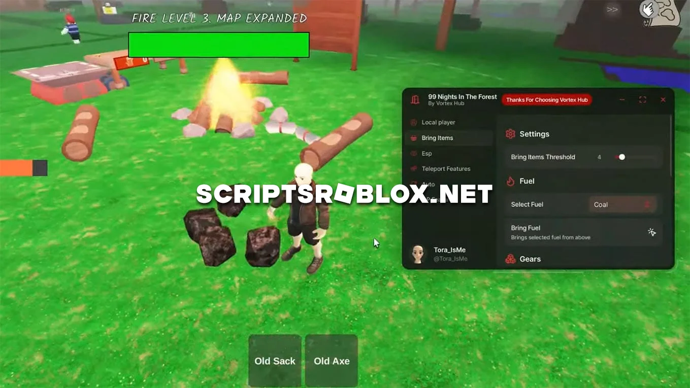 Best Free 99 Nights in the Forest Script (Vortex Hub Roblox)