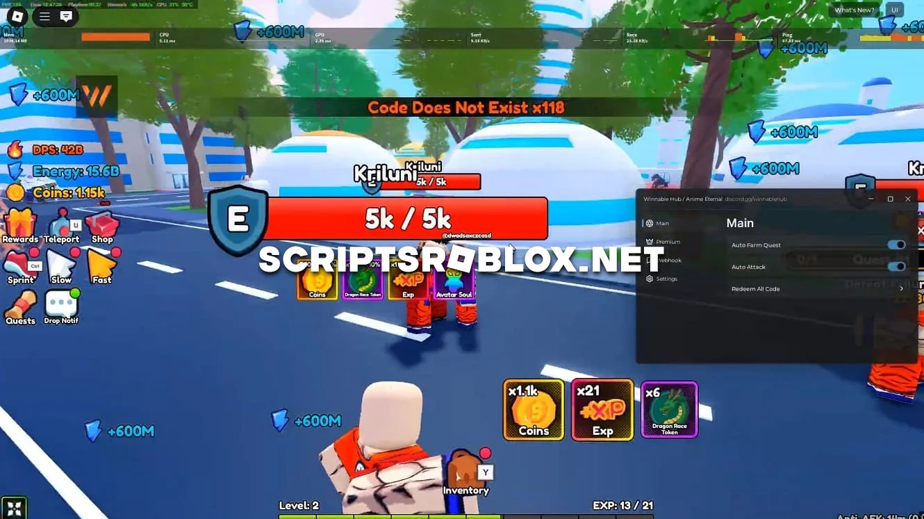 Anime Eternal Script GUI - Auto Farm, Auto Attack & More Features
