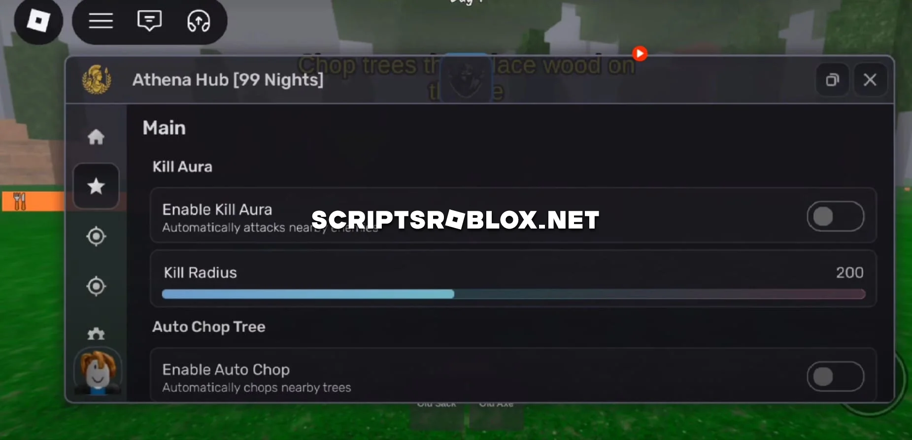 Athena Hub - Free 99 Nights in the Forest Script GUI