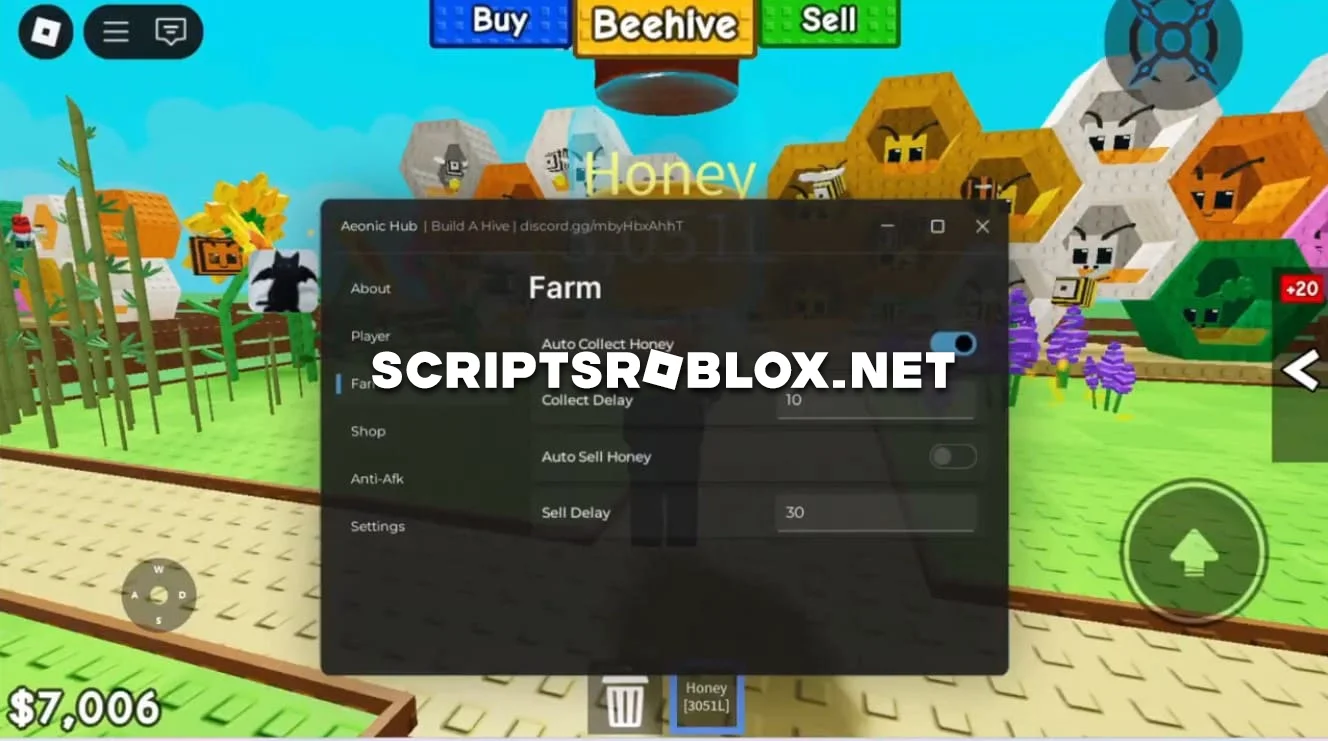 Build A Beehive Script - Auto Collect Honey, Auto Sell Honey & More