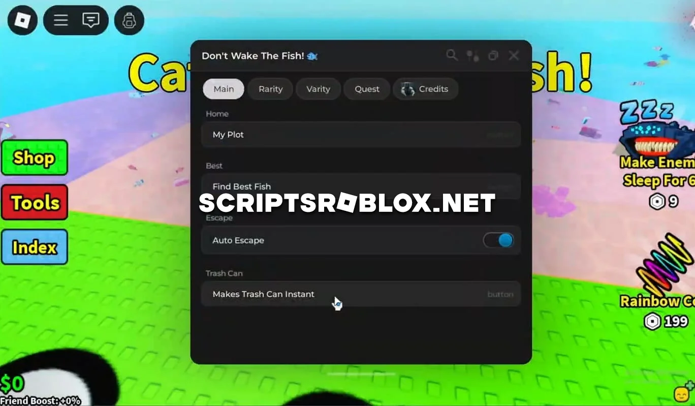 Don't Wake The Fish Script - Find Best Fish, Teleports & More Features