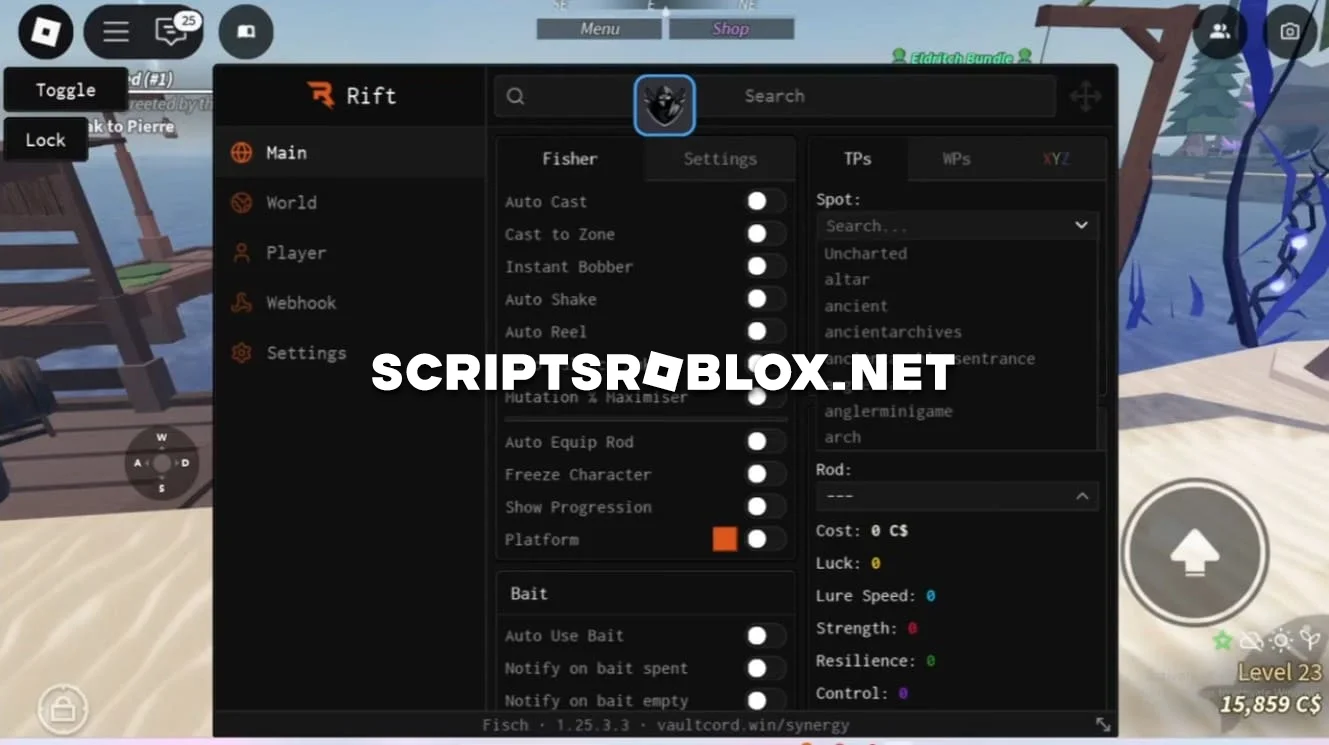 Fisch Script (Rift) - Auto Farm, Auto Sell, Auto Catch Fish & More