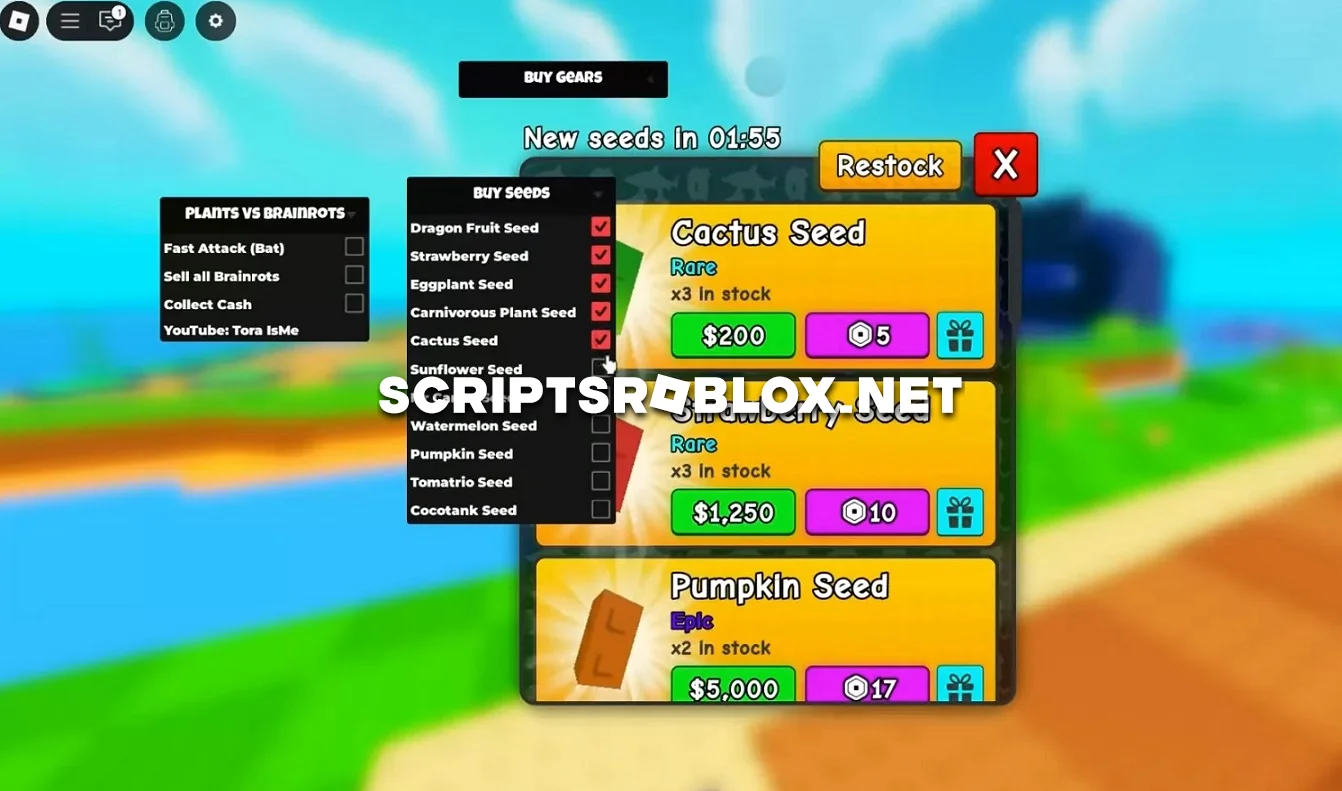 Plants Vs Brainrots Best Script - Fast Attack, Auto Buy & More