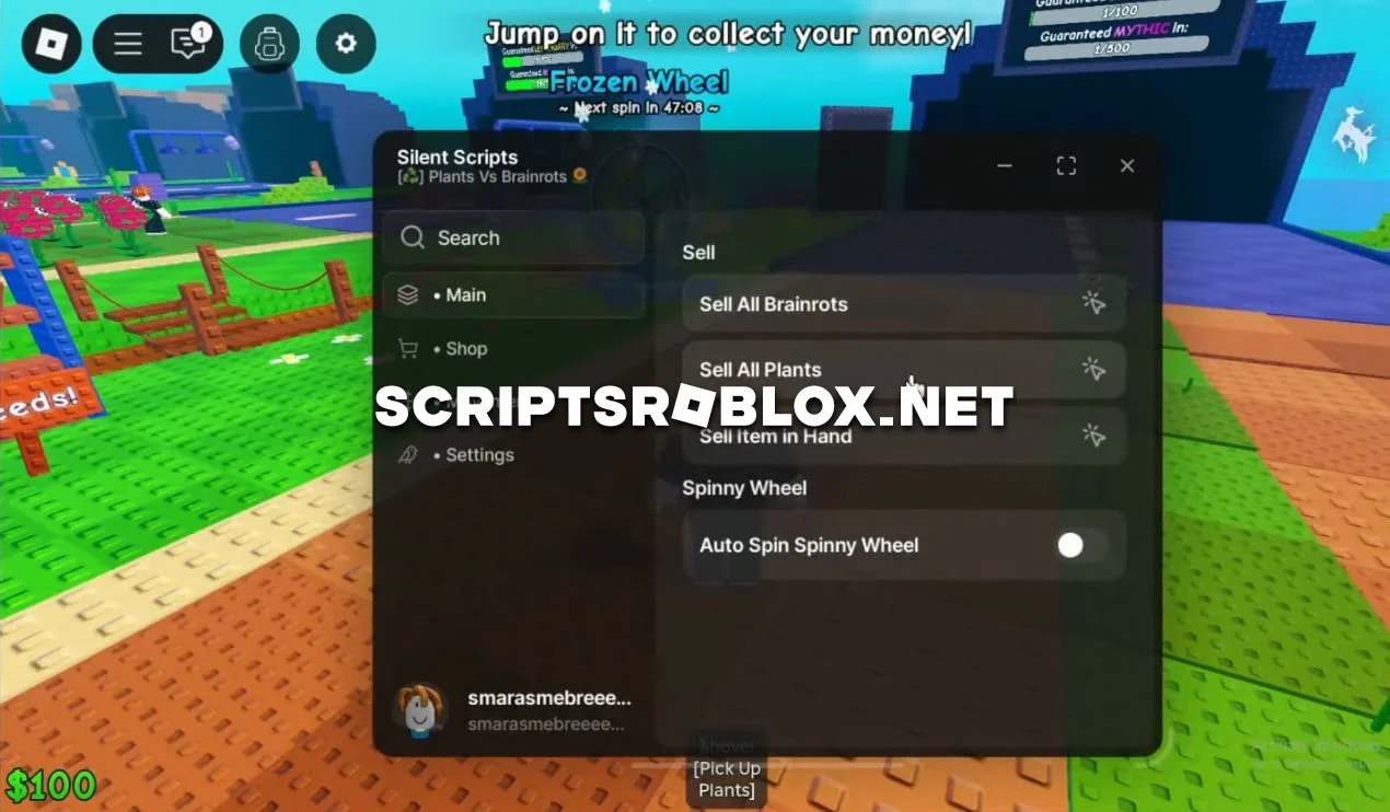 Plants Vs Brainrots Script - Sell All, Auto Buy, Noclip & More