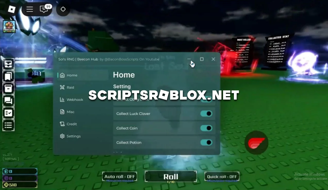 Roblox Sol's RNG Script 2025 - Auto Farm, Collect Potions & More