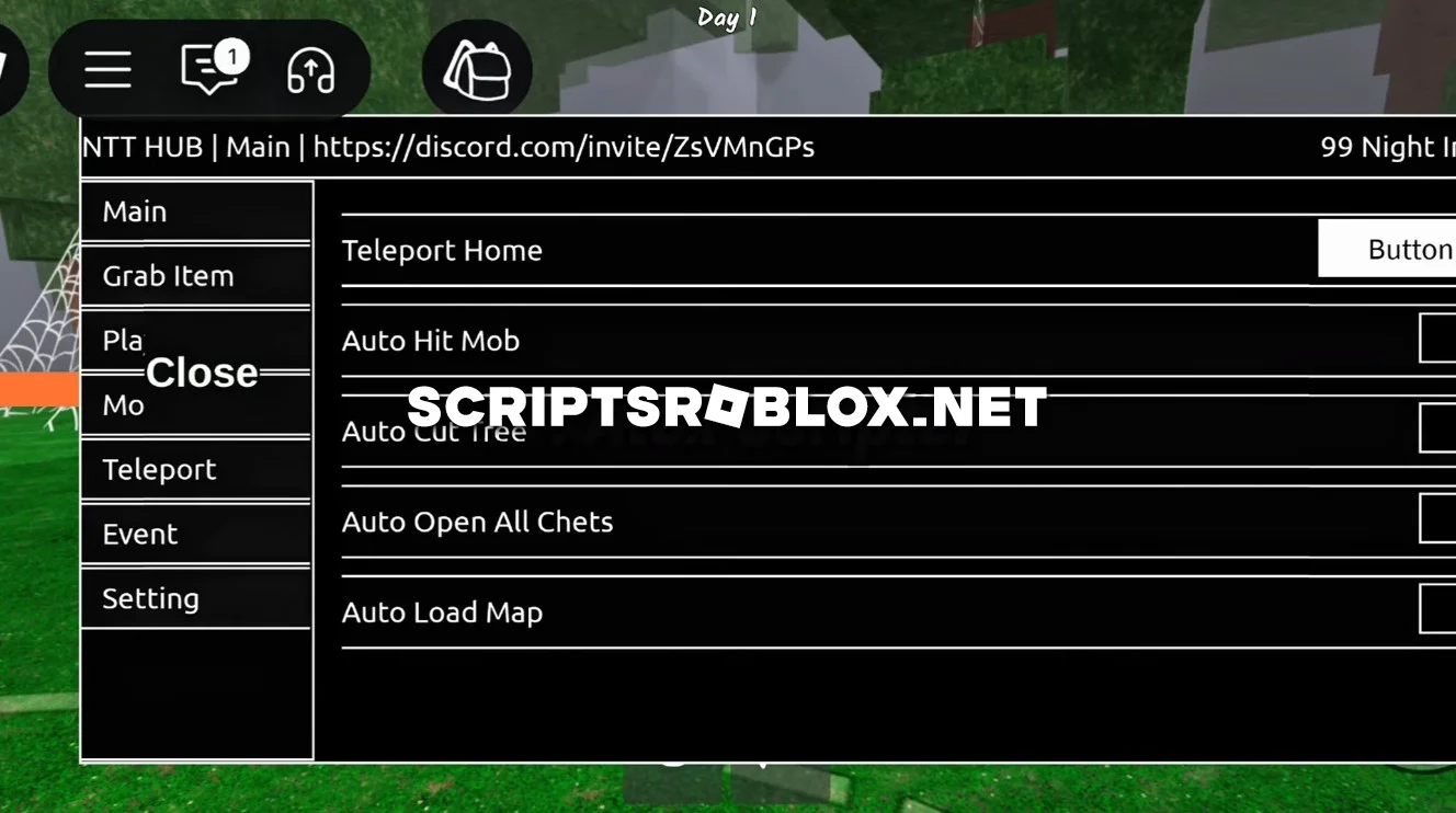 99 Nights In The Forest Script (NTT Hub) - Mobile & PC GUI