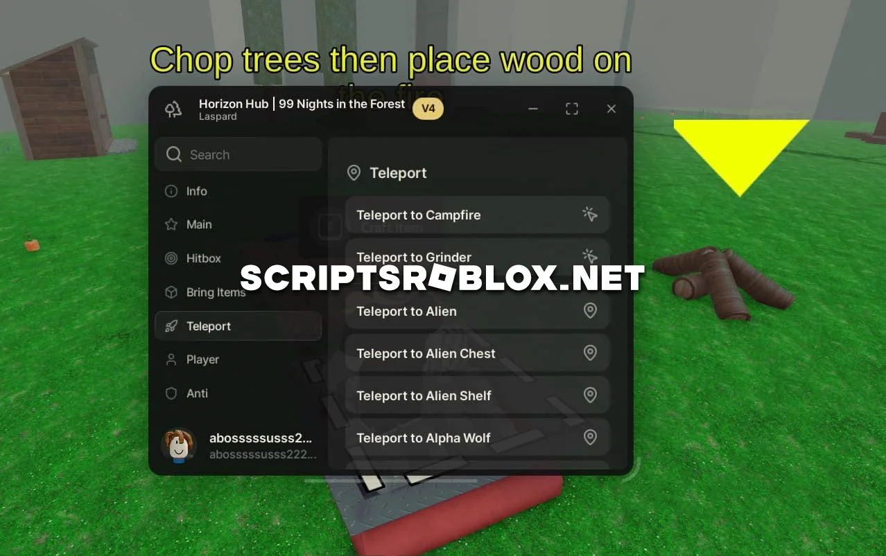 99 Nights in the Forest (Horizon Hub) - Bring Items, Teleports & More