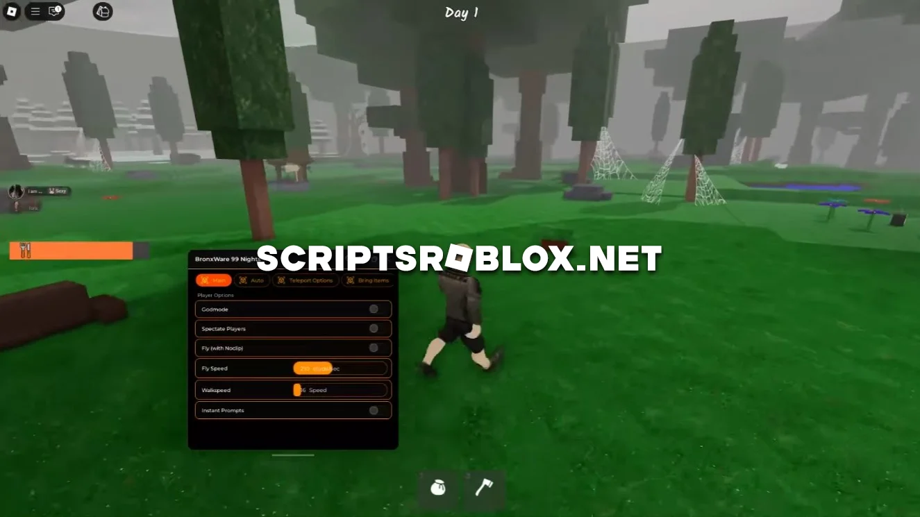 99 Nights in the Forest (BronxWare) - God Mode, Bring Items (NO KEY)