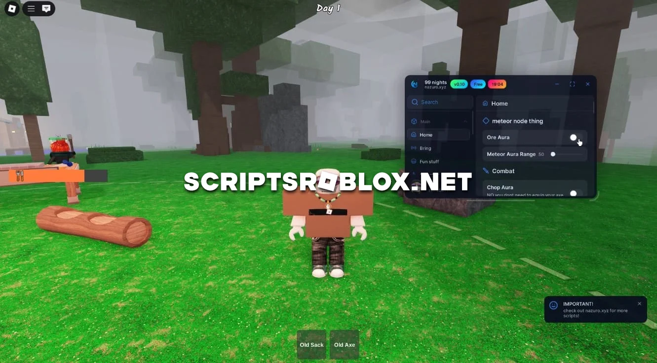 99 Nights in the Forest Keyless Script: Bring Items, God Mode & More