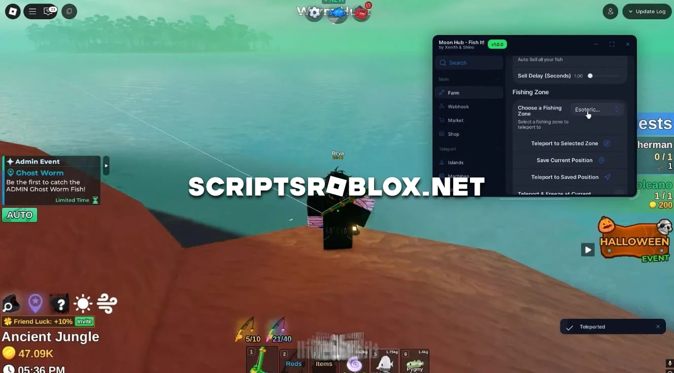 Fish It Script (Moon Hub) - Auto Fish, Instant Catch & More (NO KEY)