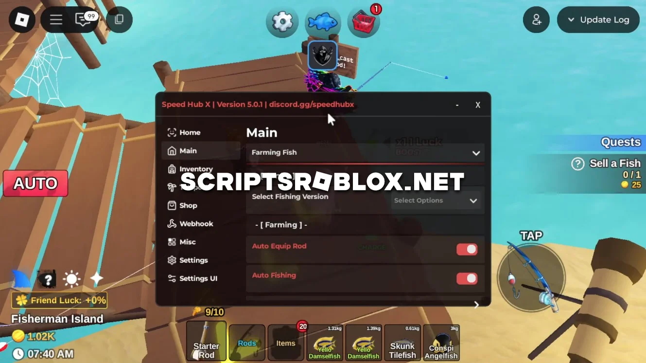 Fish It Script – Speed Hub X GUI | Auto Farm & Instant Fishing