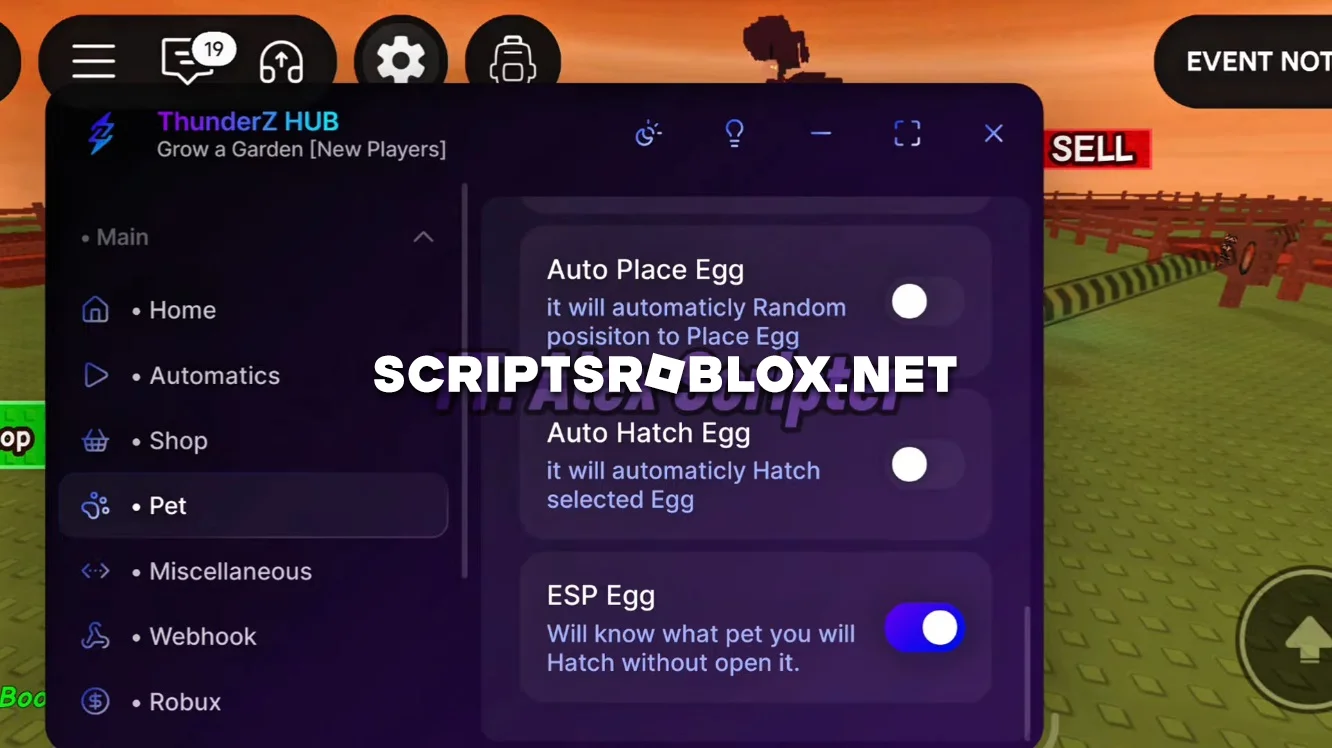 Grow A Garden Script (ThunderZ Hub) - New Update, Egg Esp & More
