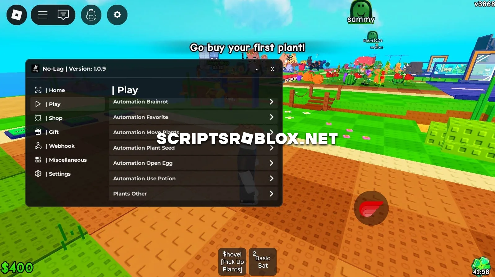 Plants Vs Brainrots Keyless Script - Brainrot Spawner, Dupe & More